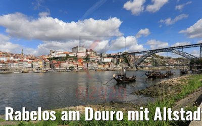 Rabelos am Douro mit Altstadt Ribeira Porto 25.09.2020
