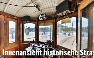 Innenansicht historische Strassenbahn Porto 30.09.2020