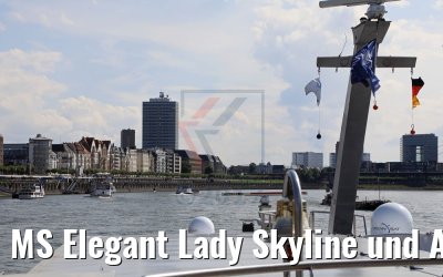 MS Elegant Lady Skyline und Altstadt Düsseldorf 09.08.2017