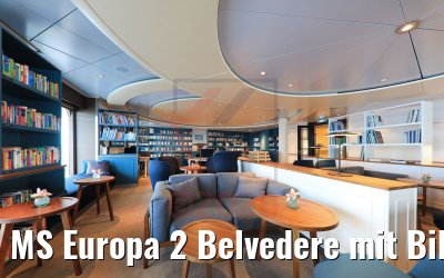 MS Europa 2 Belvedere mit Bibliothek und Kaffeelounge