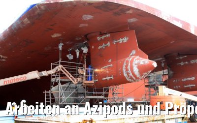Arbeiten an Azipods und Propellern MS Europa 2 Werft 17.09.2017