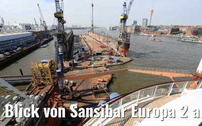 Blick von Sansibar Europa 2 auf Hamburg 17.09.2017 Werft