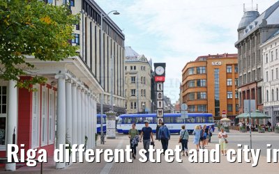 Riga different stret and city impressions 01.09.2024