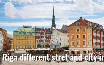 Riga different stret and city impressions 01.09.2024