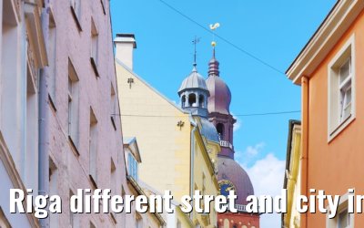 Riga different stret and city impressions 01.09.2024