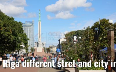 Riga different stret and city impressions 01.09.2024