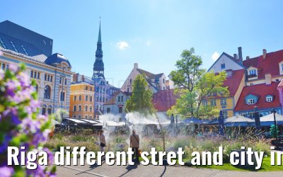 Riga different stret and city impressions 01.09.2024