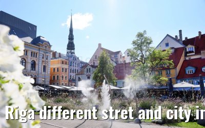 Riga different stret and city impressions 01.09.2024