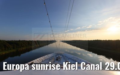 Europa sunrise Kiel Canal 29.08.2024
