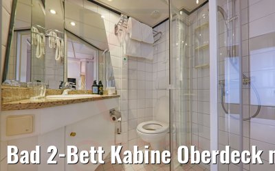 Bad 2-Bett Kabine Oberdeck mit frz. Balkon MS Excellence Coral
