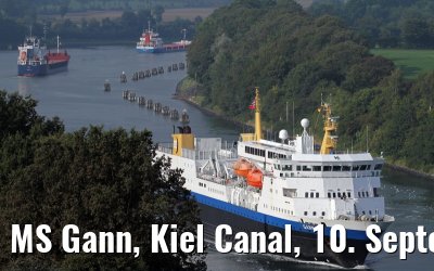 MS Gann, Kiel Canal, 10. September 2013