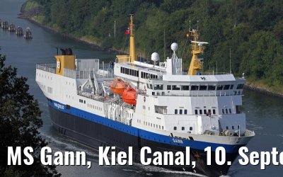 MS Gann, Kiel Canal, 10. September 2013