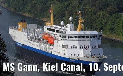 MS Gann, Kiel Canal, 10. September 2013