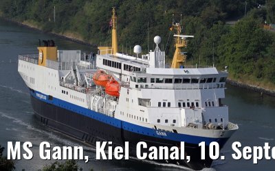 MS Gann, Kiel Canal, 10. September 2013