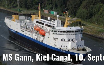 MS Gann, Kiel Canal, 10. September 2013