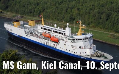 MS Gann, Kiel Canal, 10. September 2013