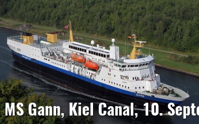 MS Gann, Kiel Canal, 10. September 2013