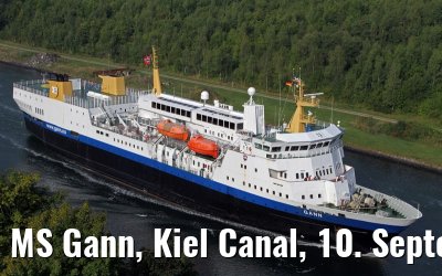 MS Gann, Kiel Canal, 10. September 2013