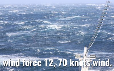 wind force 12, 70 knots wind, Drake Passage and Cape Hoorn 13.01.2023