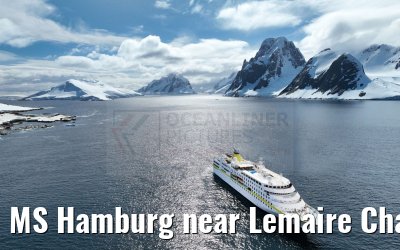 MS Hamburg near Lemaire Channel 25.01.2023