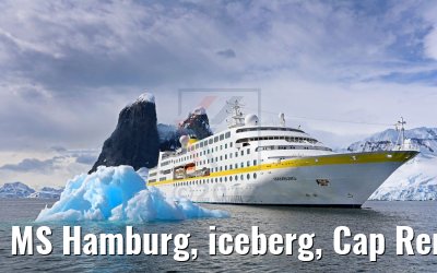 MS Hamburg, iceberg, Cap Renard, Una Peaks, Antarctic 10.01.2017