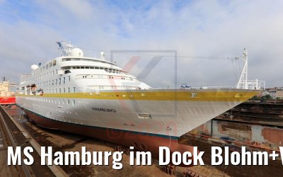 MS Hamburg im Dock Blohm+Voss vor Ausdocken 19.05.2020