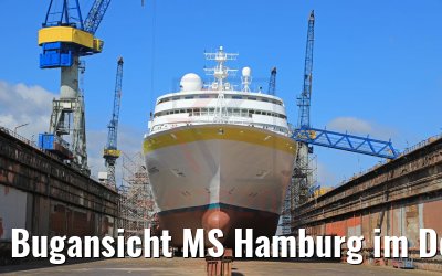 Bugansicht MS Hamburg im Dock Blohm+Voss 17.05.2020