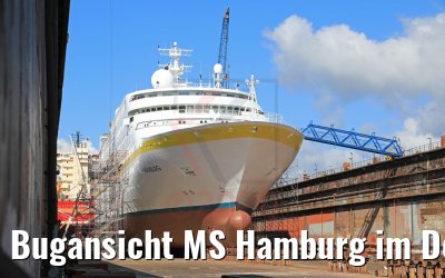 Bugansicht MS Hamburg im Dock Blohm+Voss 17.05.2020
