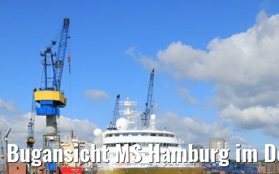 Bugansicht MS Hamburg im Dock Blohm+Voss 17.05.2020