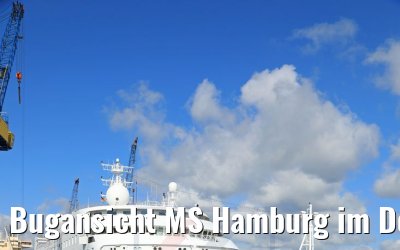 Bugansicht MS Hamburg im Dock Blohm+Voss 17.05.2020