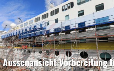 Aussenansicht Vorbereitung Infinity-Balkone MS Hamburg 12.05.2020