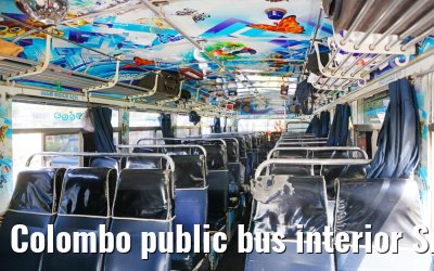 Colombo public bus interior Sri Lanka 28.02.2024