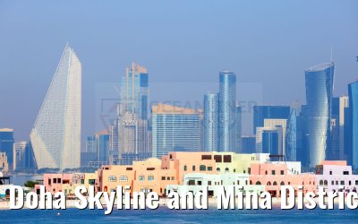 Doha Skyline and Mina District 10.03.2024
