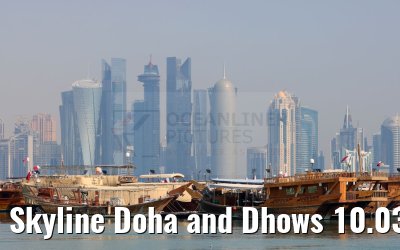 Skyline Doha and Dhows 10.03.2024