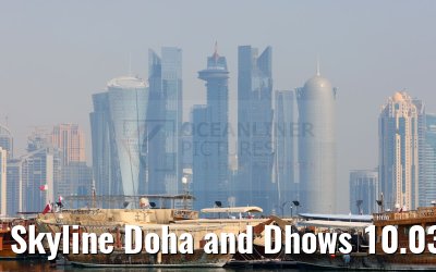 Skyline Doha and Dhows 10.03.2024