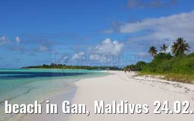 beach in Gan, Maldives 24.02.2024