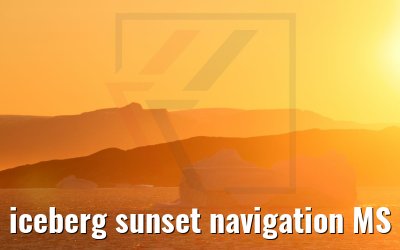 iceberg sunset navigation MS Hamburg