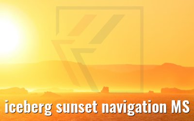 iceberg sunset navigation MS Hamburg