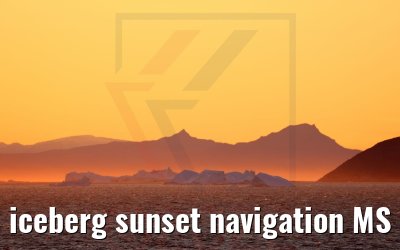 iceberg sunset navigation MS Hamburg