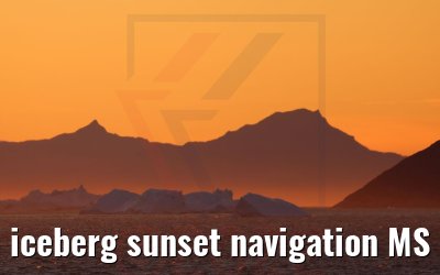 iceberg sunset navigation MS Hamburg