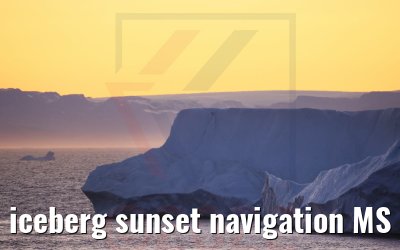 iceberg sunset navigation MS Hamburg