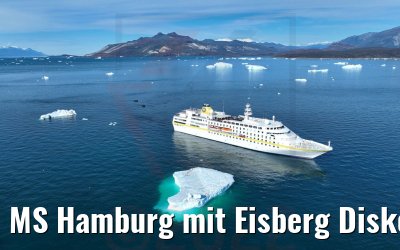 MS Hamburg mit Eisberg Diskobucht 28.08.2022