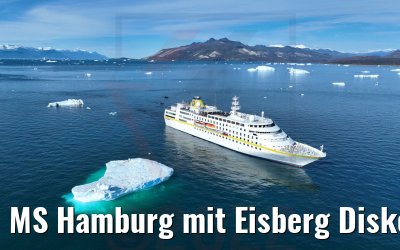 MS Hamburg mit Eisberg Diskobucht 28.08.2022