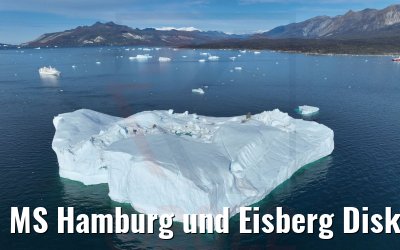 MS Hamburg und Eisberg Diskobucht Grönland 28.08.2022