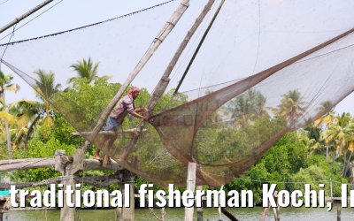traditional fisherman Kochi, India 01.03.2024