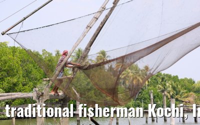 traditional fisherman Kochi, India 01.03.2024