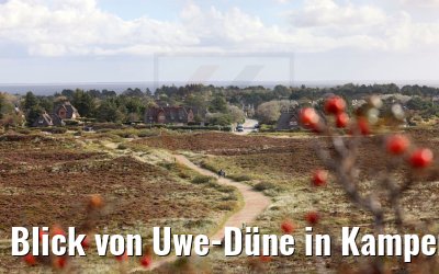 Blick von Uwe-Düne in Kampen auf Sylt 12.10.2021