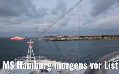 MS Hamburg morgens vor List Sylt 12.10.2021
