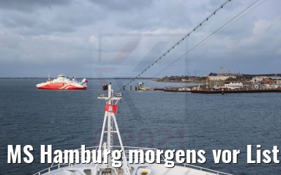 MS Hamburg morgens vor List Sylt 12.10.2021