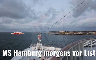 MS Hamburg morgens vor List Sylt 12.10.2021